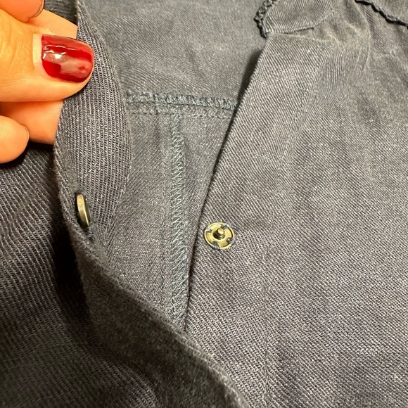 NWT DG2 By Diane Gilman Linen Blend High Low Sleeveless Top Sz L - Picture 3 of 10